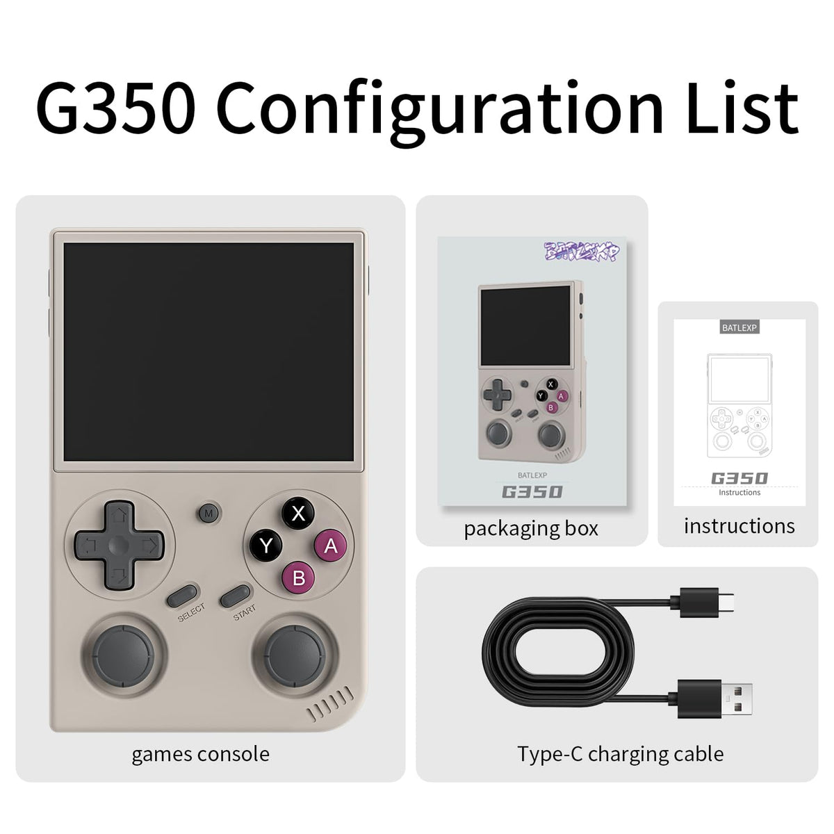 Aivuidbs G350 4371 games on 64G TF Card; ready to play.