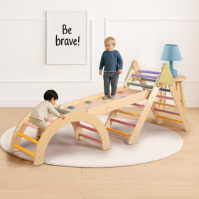 aiwo arch ladder configuration promotes balance and confident play for toddlers.
