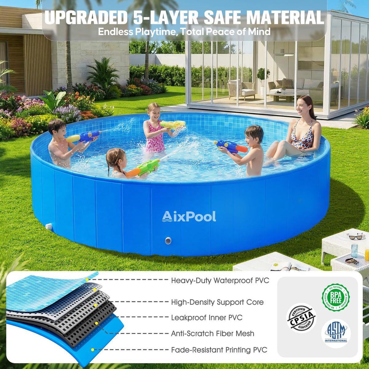 AixPool 2026 easy cleaning scene demonstrates simple maintenance.