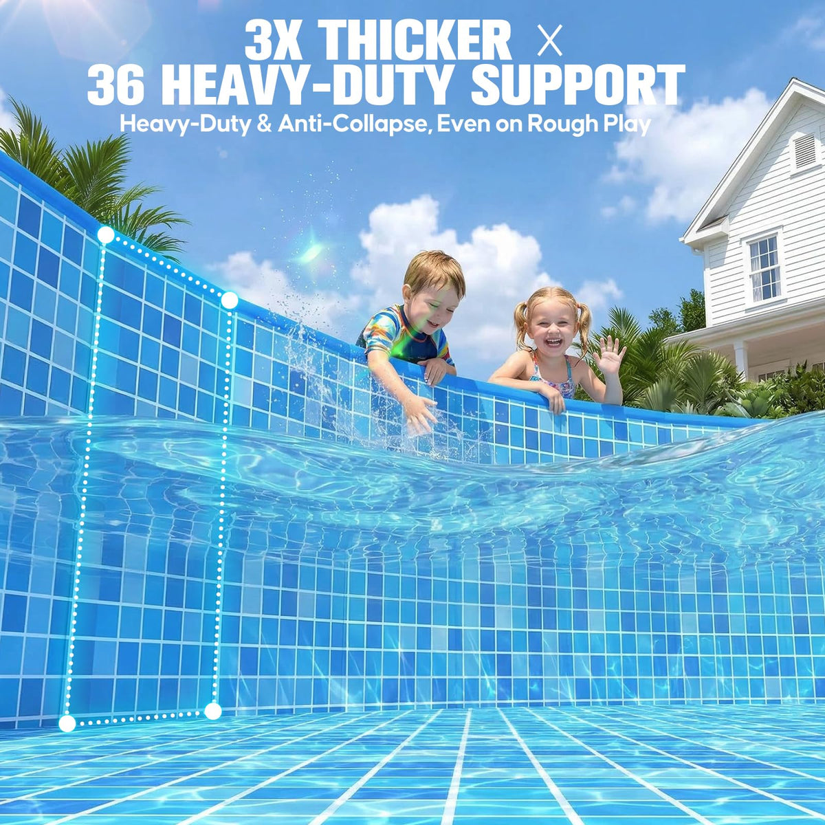 AixPool 2026 interior tile bottom adds style and a stable splash area.