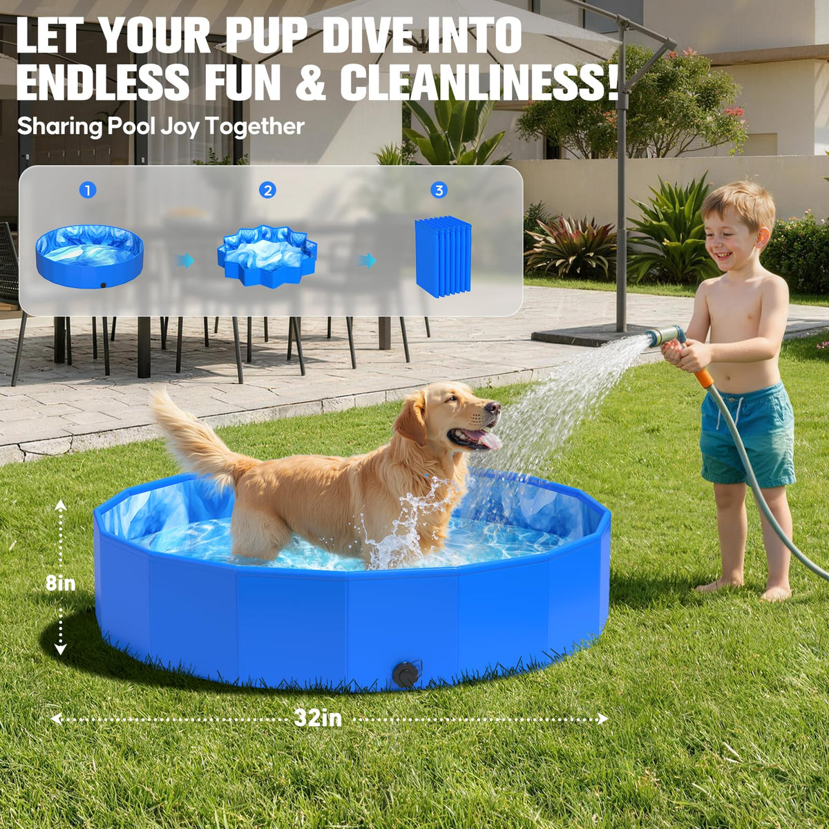 AixPool interior showing 6mm PP board bottom for sturdy support during splashing.