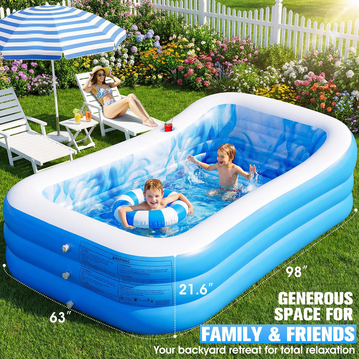 AixPool ergonomic headrest provides comfortable neck support during use.