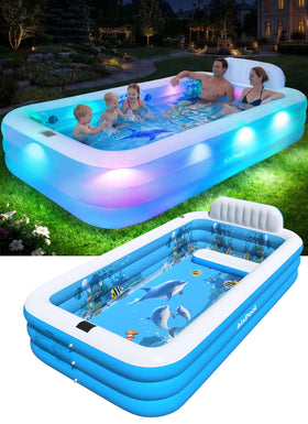 AixPool extra large pool with day lights for family-friendly fun
