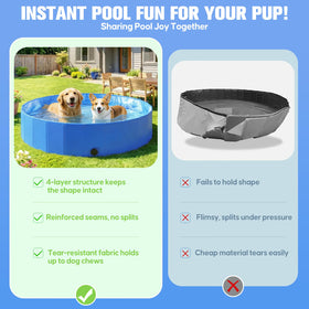 AixPool portable dog pool fits in small spaces for trips
