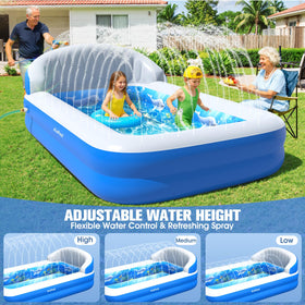 AixPool quick-inflation design with multiple air chambers for stability