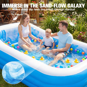 AixPool constructed with tear-resistant 0.4mm material for lasting fun.