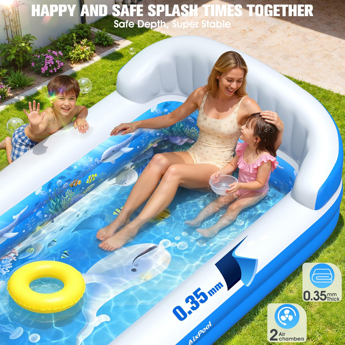 AixPool thick non-toxic PVC for durable family use