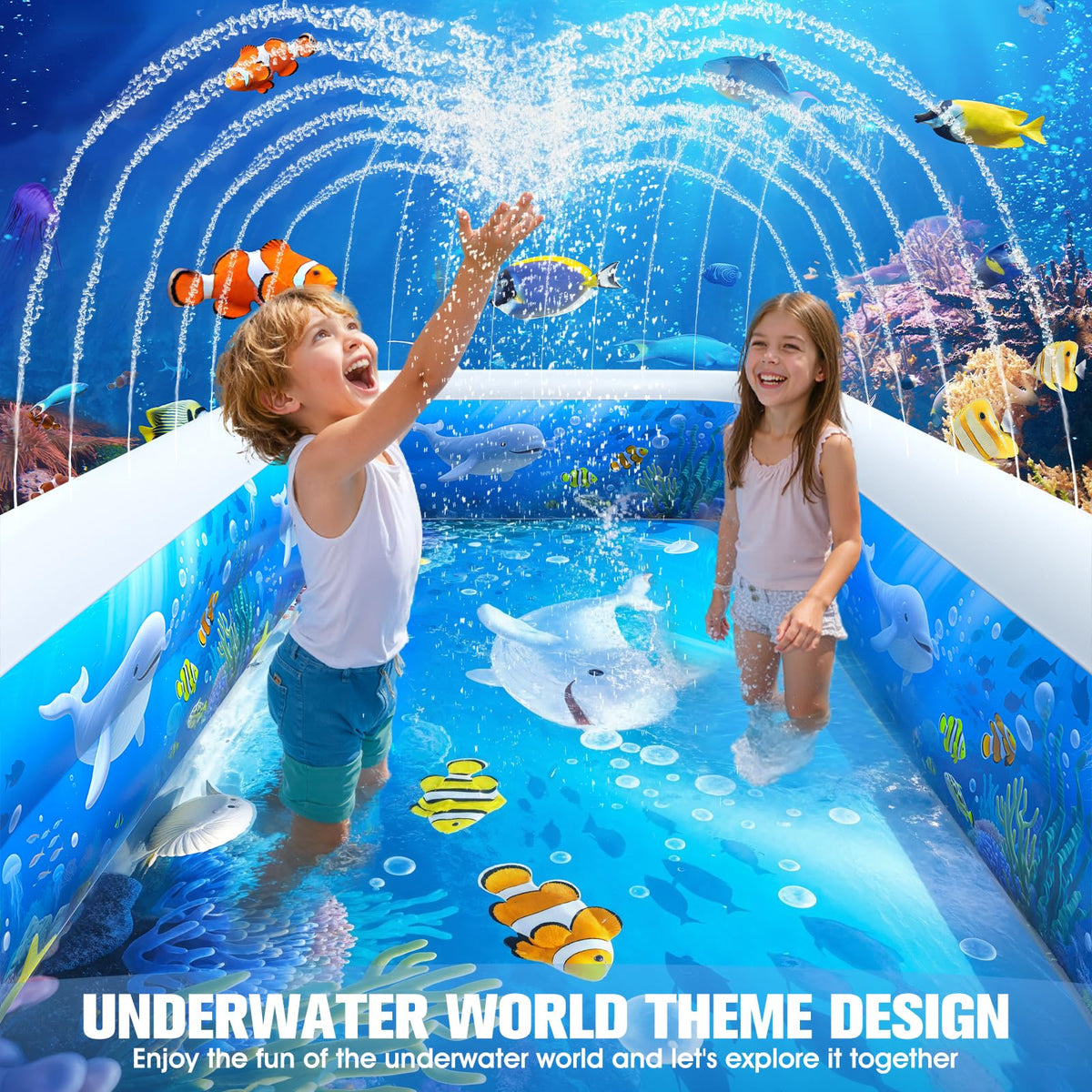 AixPool underwater ocean-theme pool with sea creature graphics