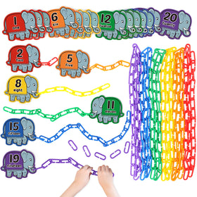 Aizweb 240pcs C-Clips counting activity with linked pieces for early numeracy