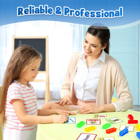 Aizweb classroom session with kids using flashcards and boards for early reading.
