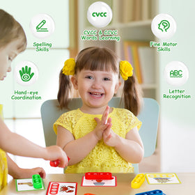 Close-up of button interactions on the Aizweb Word Game with gentle feedback.