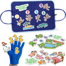 Aizweb felt board with story finger glove for interactive storytelling.