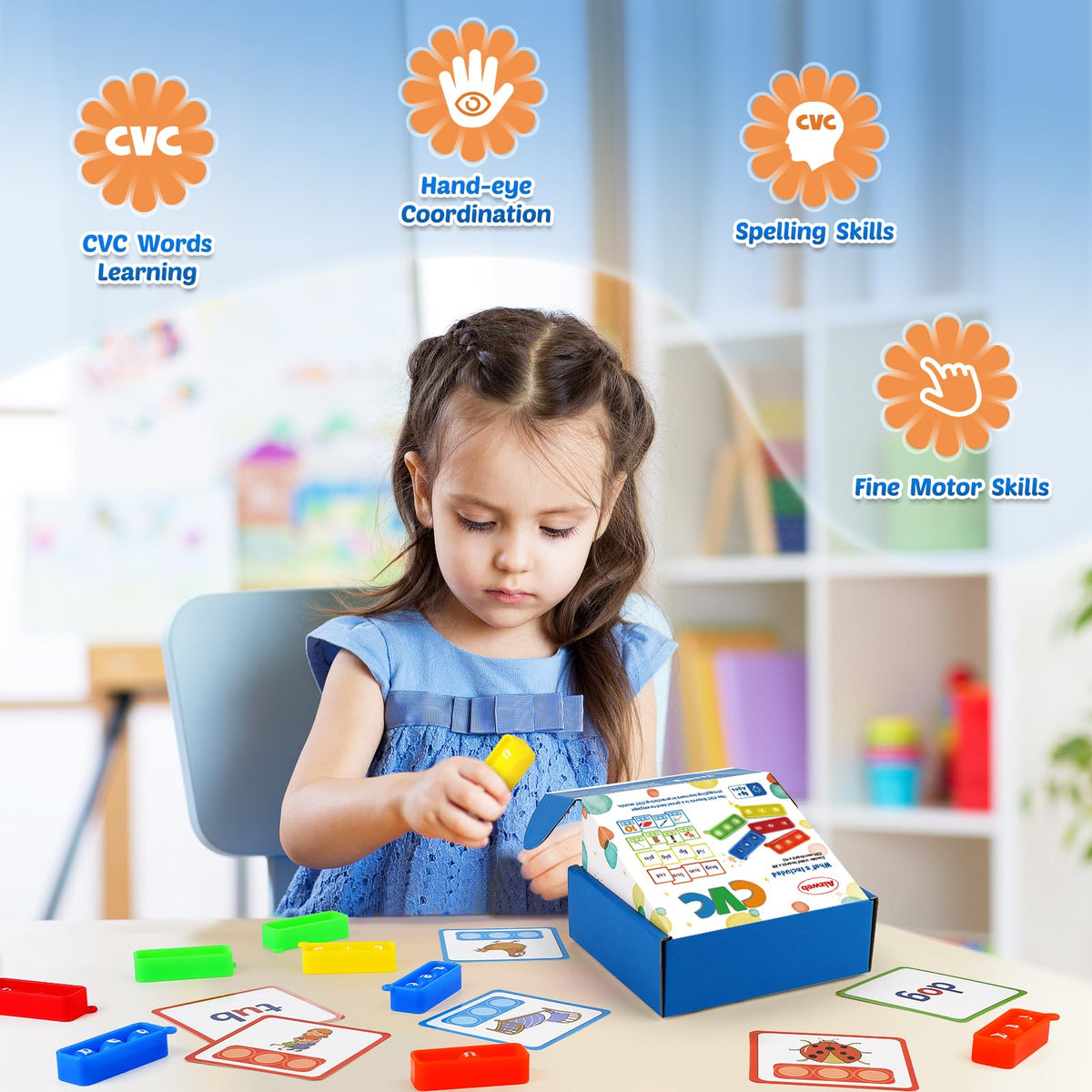 Aizweb portable phonics toy with waterproof design for travel.