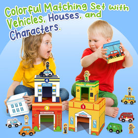 Aizweb stacking train assembled from magnetic blocks for cooperative play