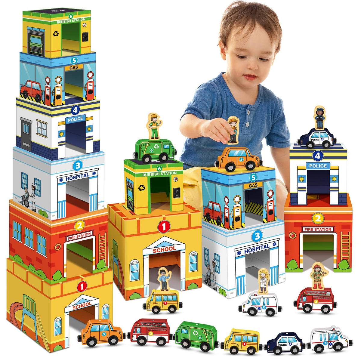 Aizweb toddler stacking nesting boxes for imaginative play and early learning