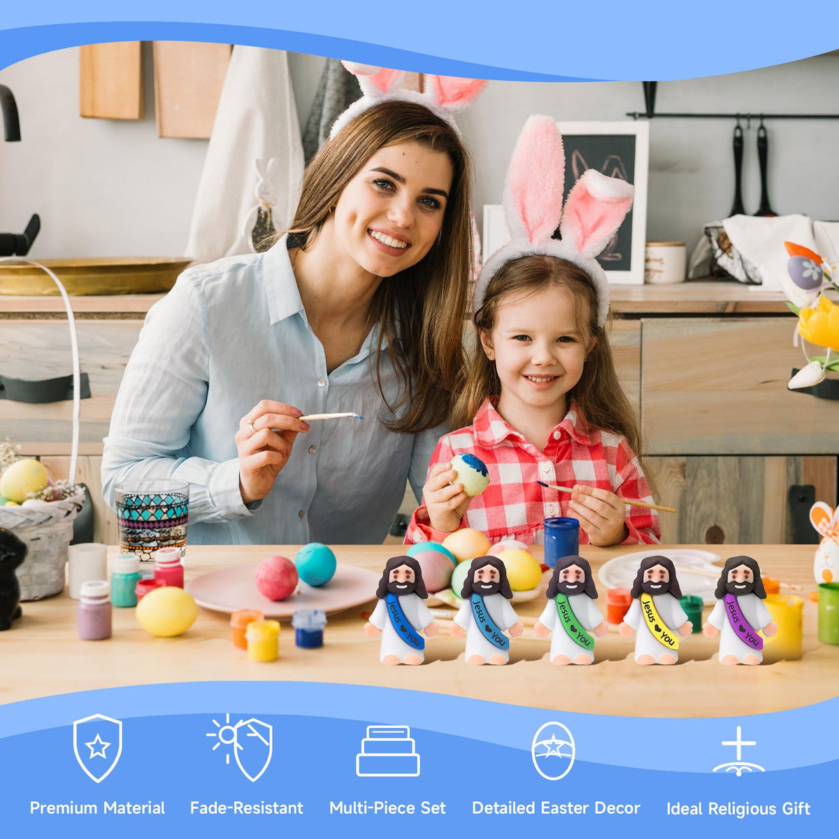 ajabavbd Jesus Love You figurines ideal for gifts and kids' storytelling.