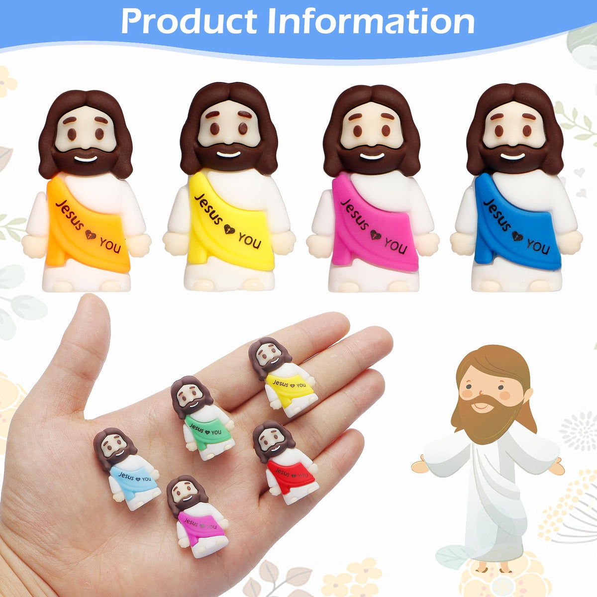 ajabavbd mini jesus figurine playset for classroom activities
