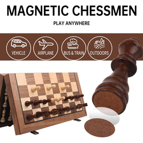 Ajedrez portable travel chess set ideal for adults and kids