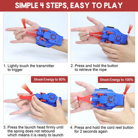 AJJKKA Spider Web Shooters cosplay gloves boost imaginative pretend play.
