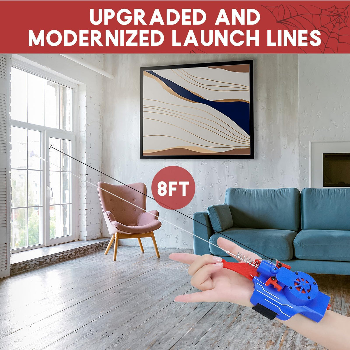 AJJKKA Spider Web Shooters launch system supports easy one-handed use.