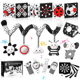 AJsupojouet high-contrast car seat toy for on-the-go engagement and tummy-time fun.