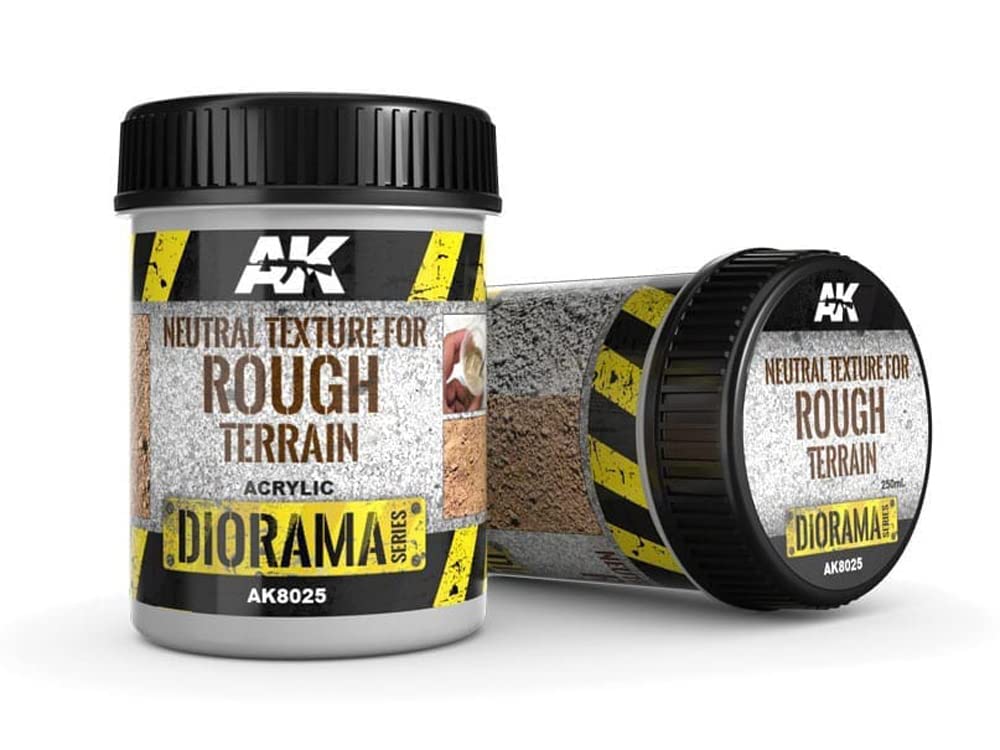 AK Interactive Neutral Texture Paste for Rough Terrain enhances diorama bases