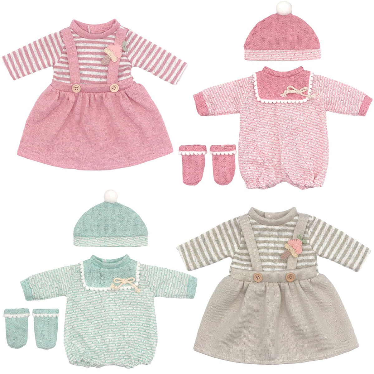 AK KYC jumpsuits for 18-inch dolls, easy dress-up and playtime with two outfits