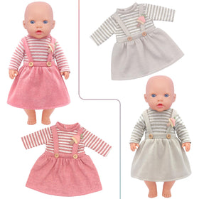 AK KYC long sleeve dresses for 18-inch dolls, soft fabric for comfortable styling