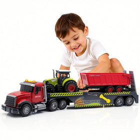 Aka Supaku 21-inch flatbed truck for imaginative transport play and cargo loading.
