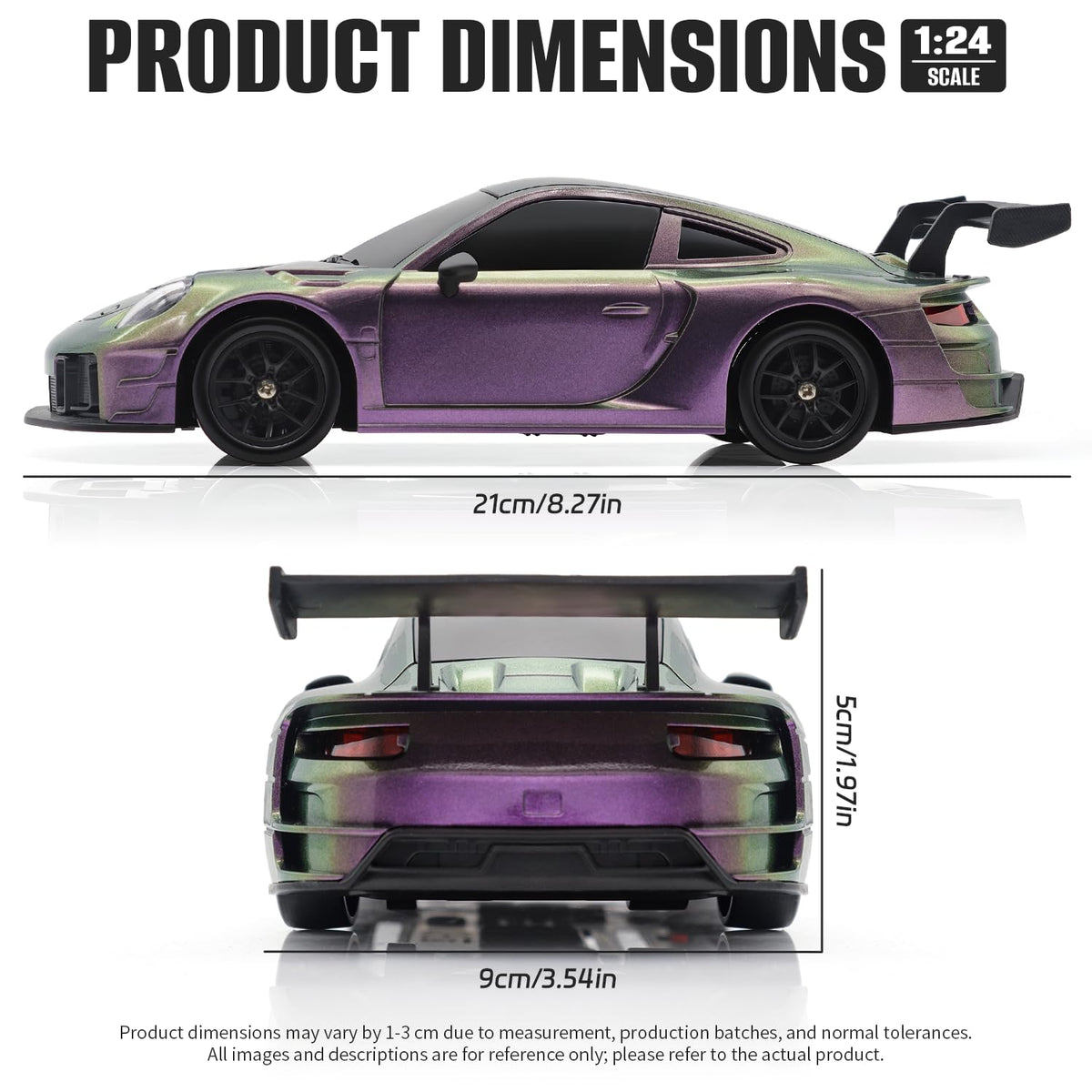 Aka Supaku RC Drift Car with drift tires ready for smooth indoor surfaces.
