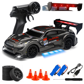 Aka Supaku RC Drift Car front view with bright headlights for night driving
