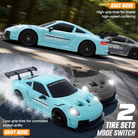 Aka Supaku RC Drift Car night LED lights illuminate the track for dramatic driving