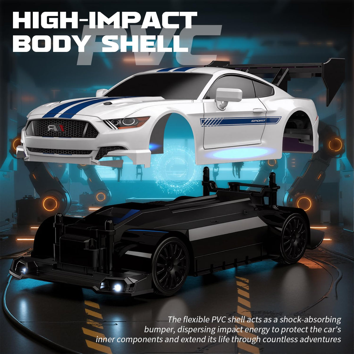 Aka Supaku RC Drift Car switchable taillights for dramatic night runs