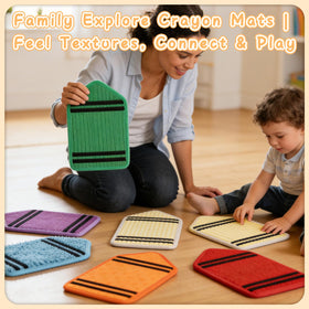 AKAIXI Crayon Sensory Tile bumpy texture supports active tactile exploration.