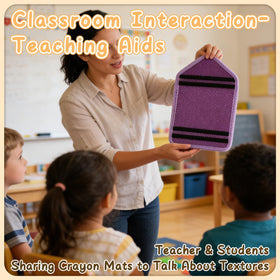 AKAIXI Crayon Sensory Tile fuzzy texture encourages gentle sensorial engagement.