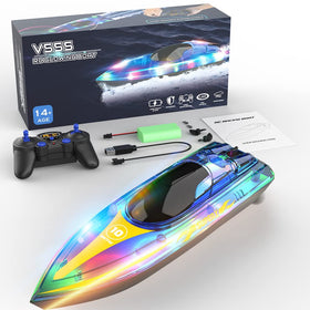 Akargol RC Boat packaging shows gift-ready box and included batteries