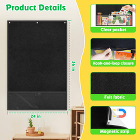 AKAYOK felt board magnetic back works on metal surfaces