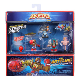Akedo Aximus action figure in dynamic combat pose ready for fast battles.