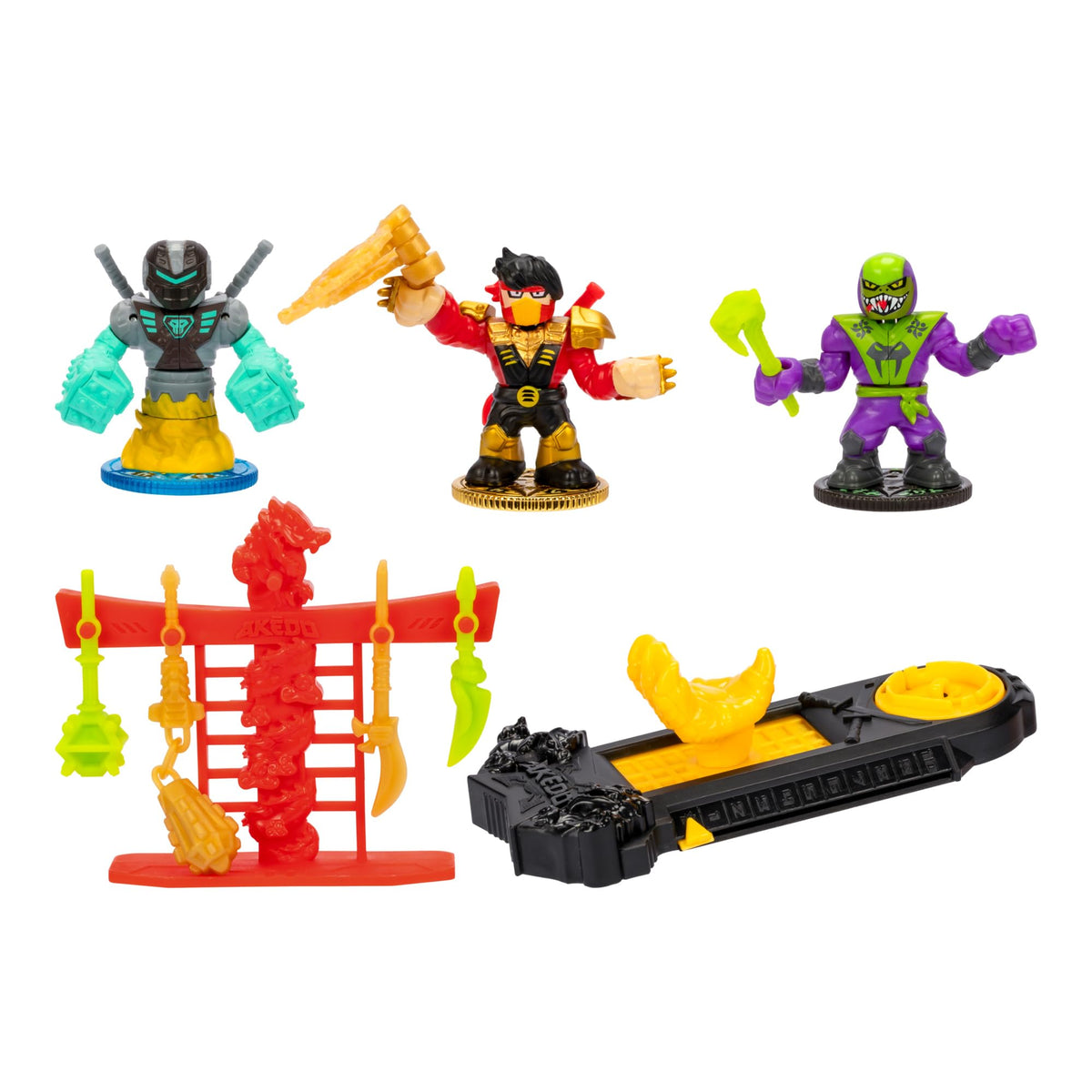 Akedo Legends Ninja Fury Starter Pack: three warriors ready for action and imaginative play.