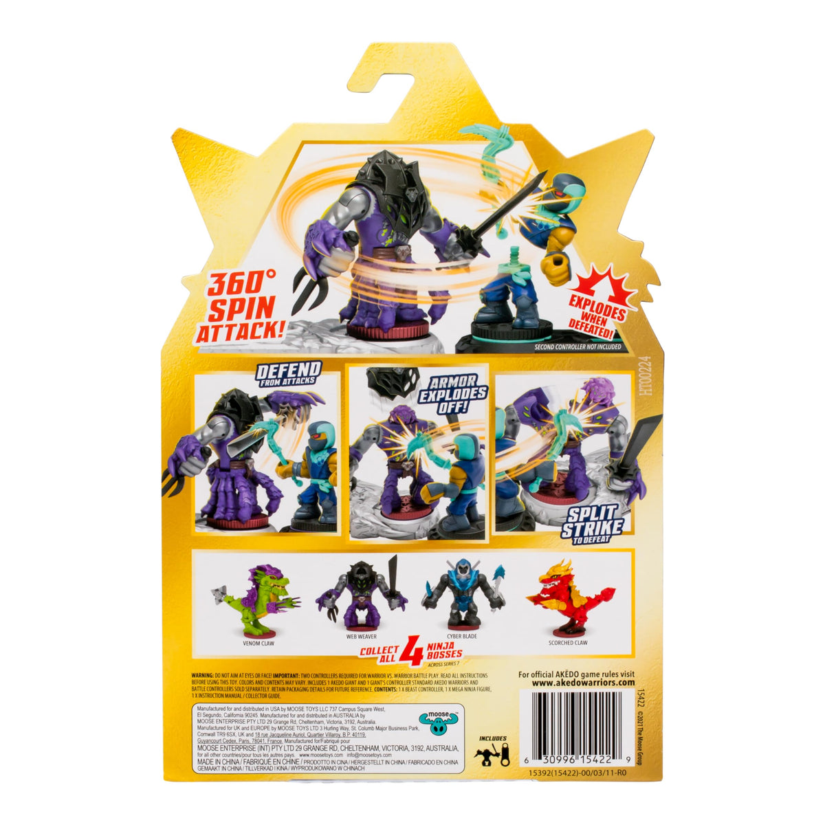 Akedo Scorched Claw ninja boss with fiery detail for dramatic battles.
