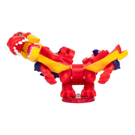 Akedo Battlerex Tailwhip jaws and tail action enhances fast-hit play.