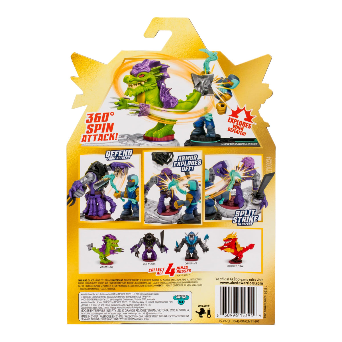 Akedo Venom Claw double-defense armor pops off for surprise reveals