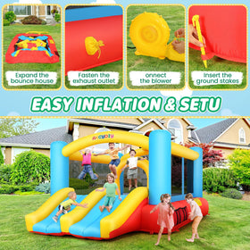 AKEYDIY bounce house uses 840D+420D PVC fabric for durability.