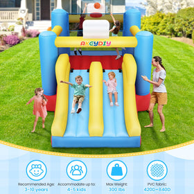 AKEYDIY inflatable with ground stakes ensures stable placement.