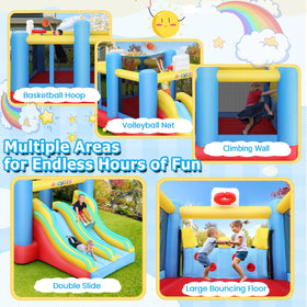 AKEYDIY Bounce House mesh safety net keeps kids secure.