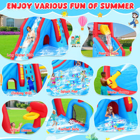AKEYDIY water slide with dump bucket adds splash moments.