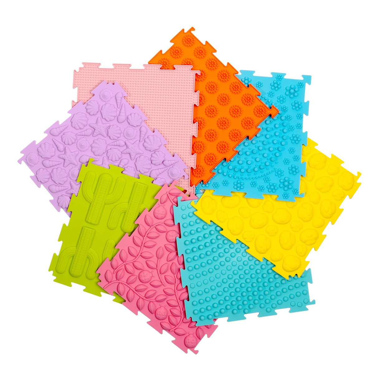 AKIMRABY sensory mats eight-color tiles for tactile play