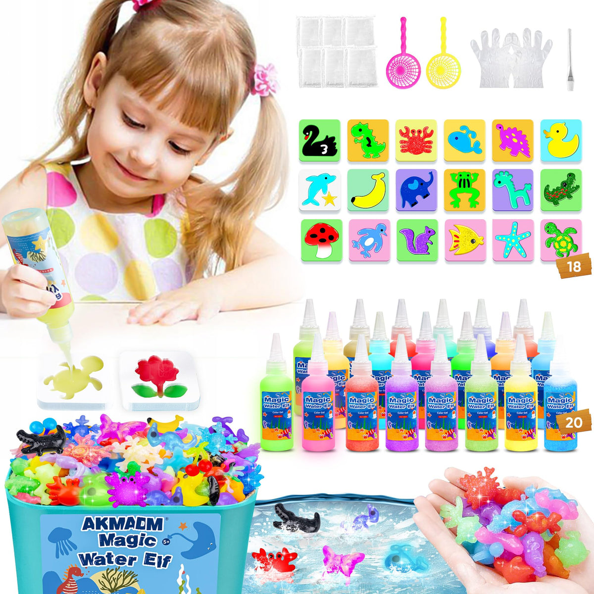 AKMADM Magic Water Elf Kit pour process for hands-on creation