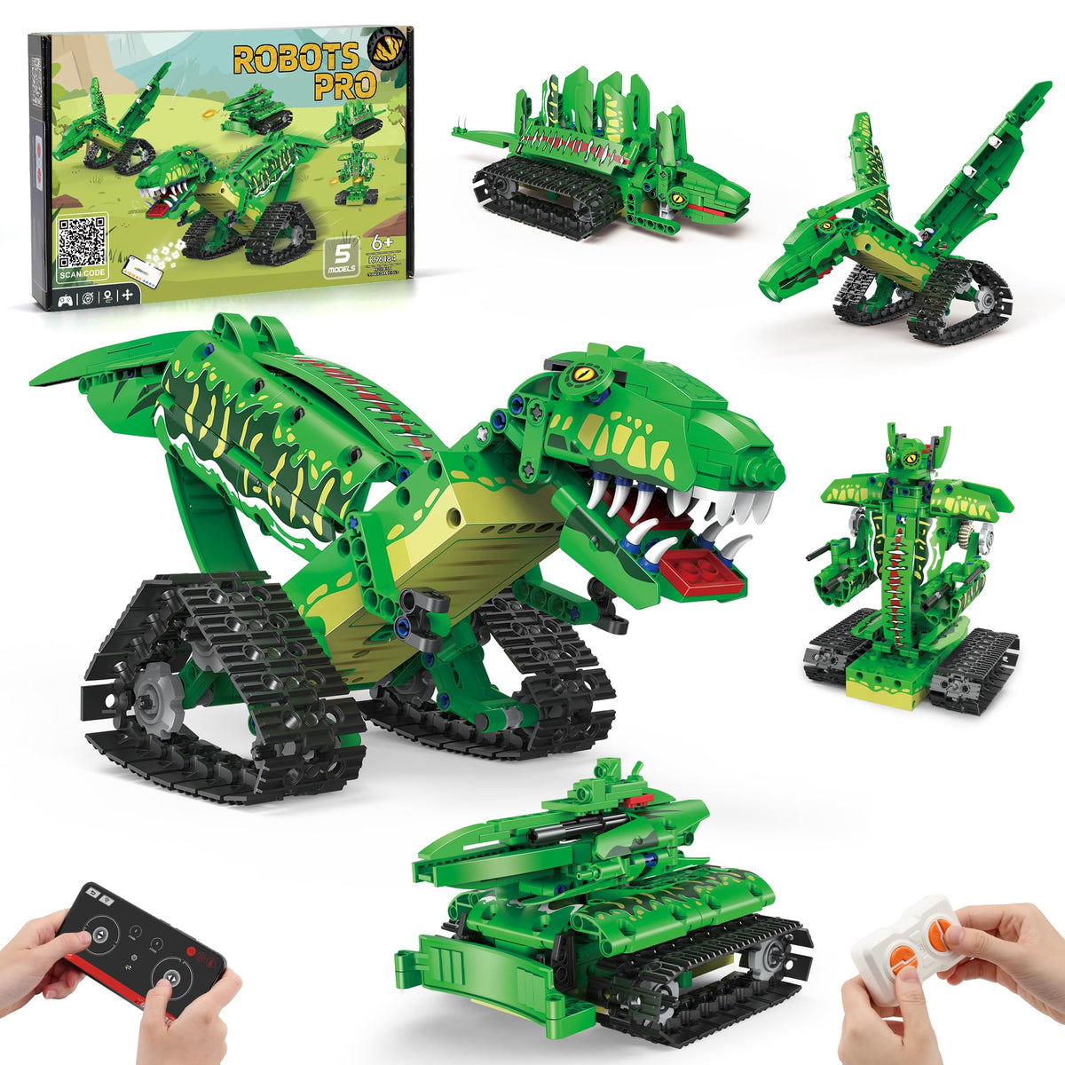 AKWME 5-in-1 dinosaur T-Rex model for hands-on building and STEM learning.