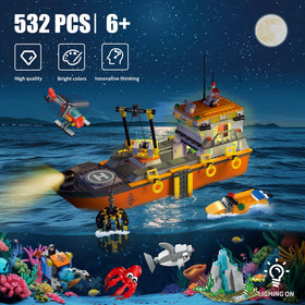 AKWME City Ocean Explorer submarine model supports detailed building and exploration.